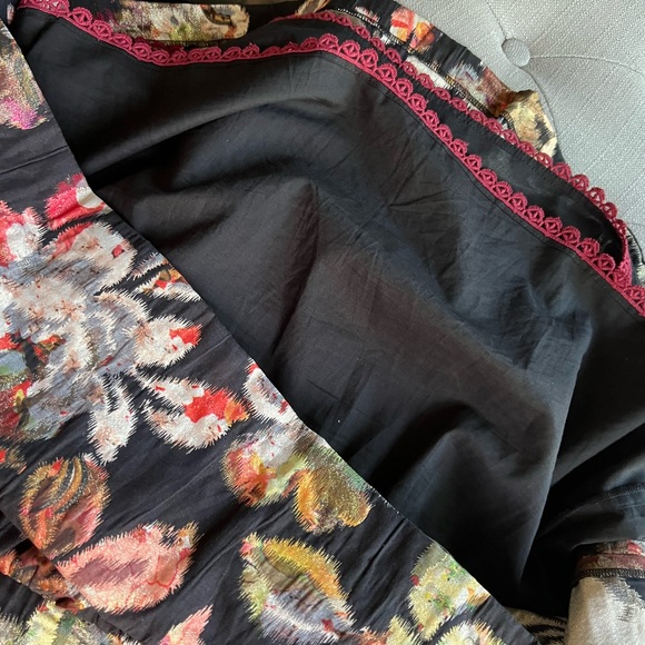 ANTHROPOLOGIE Leifsdottir “Adelita” Brocade Floral Metallic Dress, Size 6 - Picture 11 of 15